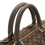 Louis Vuitton Monogram Mini Lin Speedy 30 Mini Boston Bag Canvas Ebene Brown — view 4