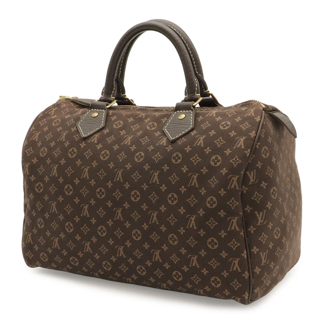 Louis Vuitton Monogram Mini Lin Speedy 30 Mini Boston Bag Canvas Ebene Brown — view 2