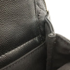 Chanel Quilted CC Logo Chain Backpack Mini Caviar Leather Black Gold — view 7