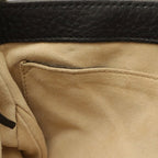 Gucci Interlocking G Double G Chain Shoulder Bag Leather Black Gold — view 8