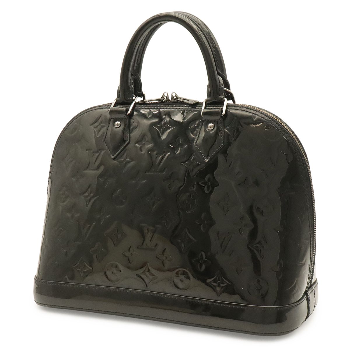 Louis Vuitton Monogram Vernis Alma PM Handbag Patent Leather Noir Black — view 2