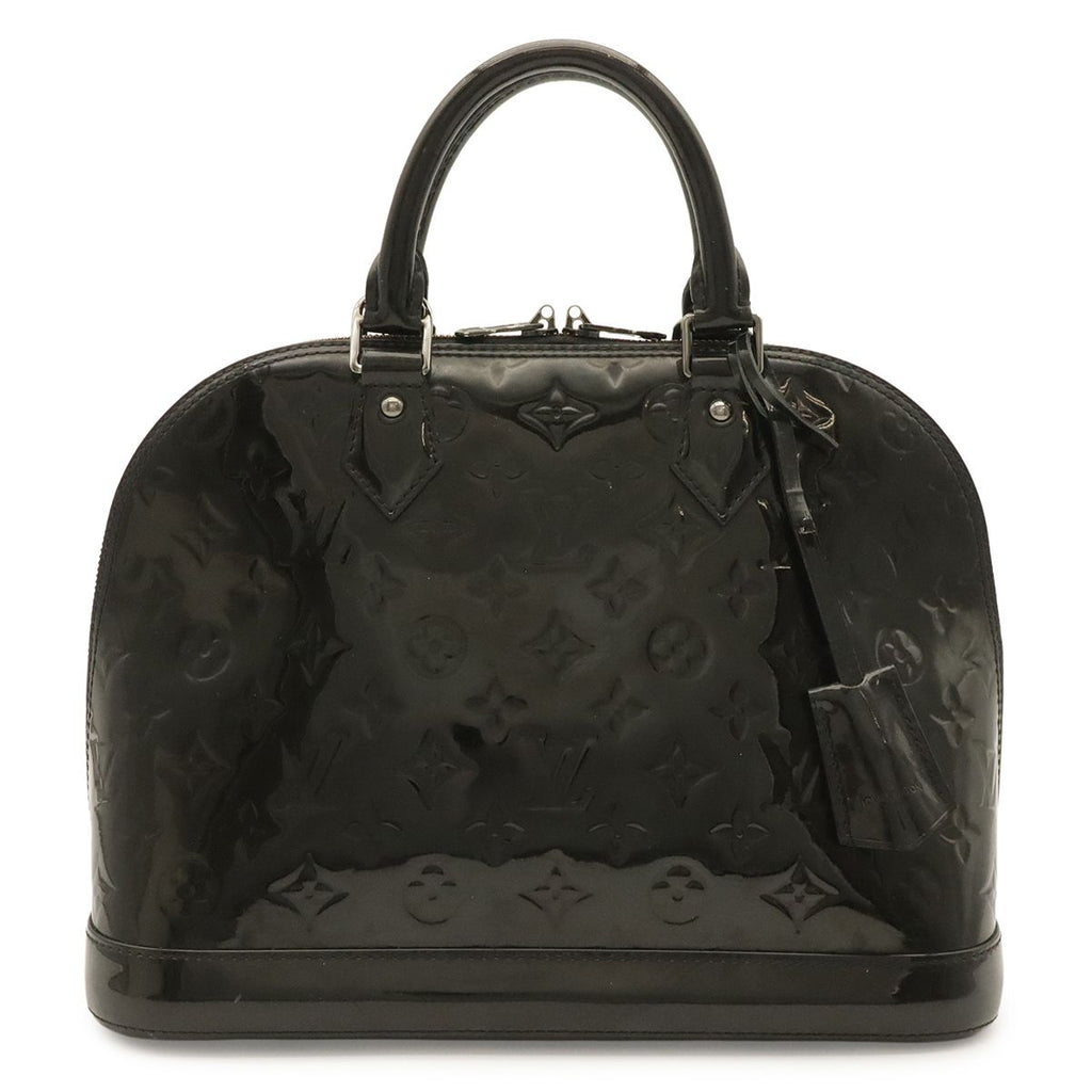 Louis Vuitton Monogram Vernis Alma PM Handbag Patent Leather Noir Black
