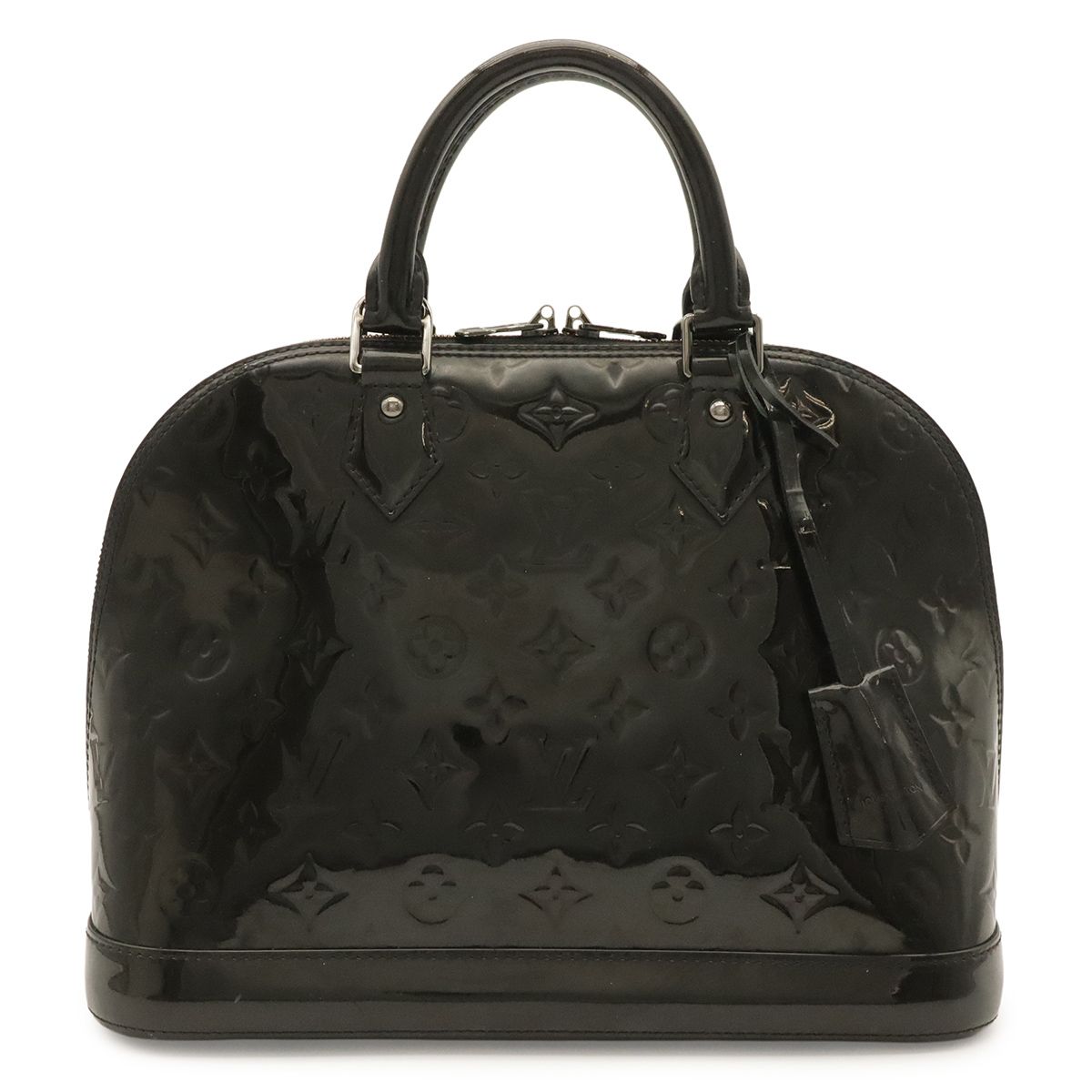 Louis Vuitton Monogram Vernis Alma PM Handbag Patent Leather Noir Black