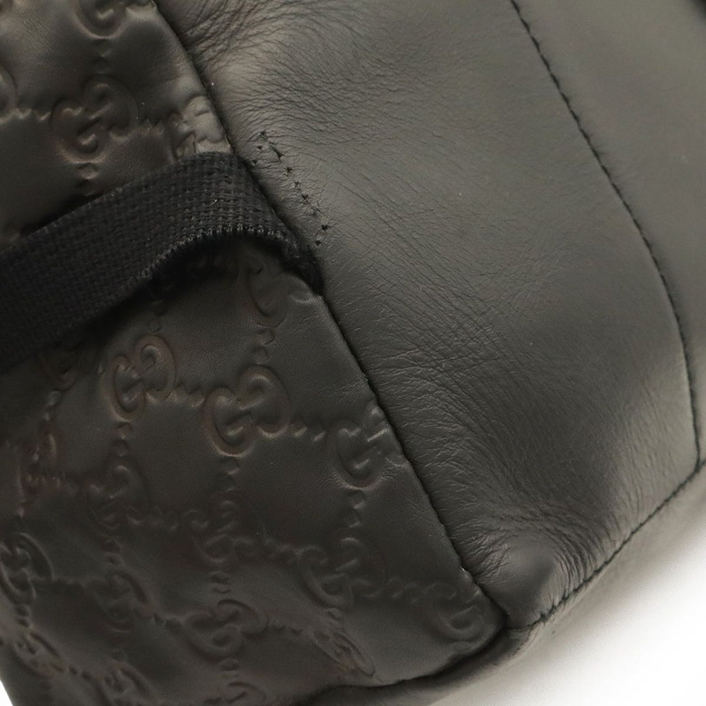 Gucci Guccissima Backpack Rubber-Coated Leather Black Silver — view 5