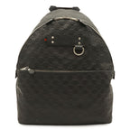 Gucci Guccissima Backpack Rubber-Coated Leather Black Silver