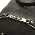Gucci Guccissima Backpack Rubber-Coated Leather Black Silver — view 7