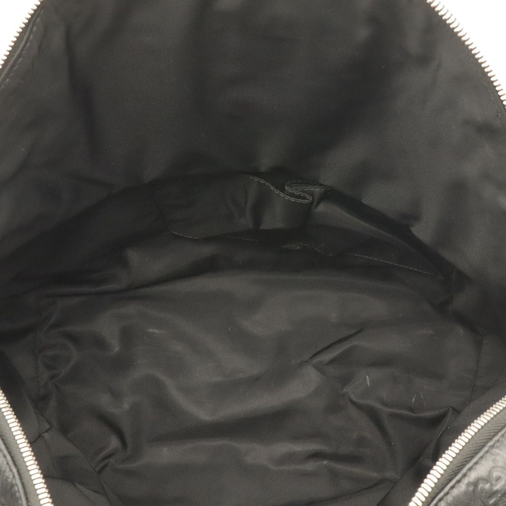 Gucci Guccissima Backpack Rubber-Coated Leather Black Silver — view 8