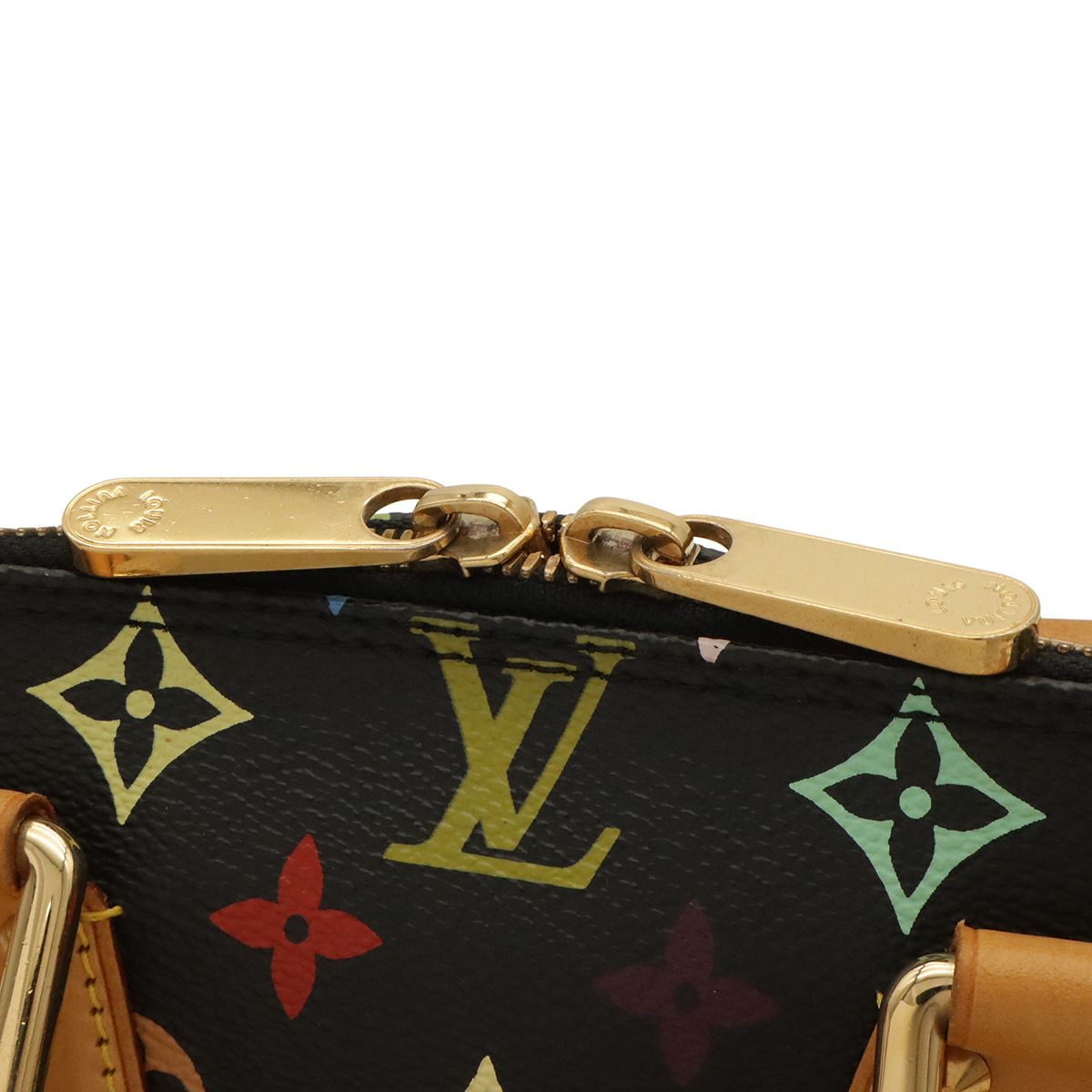 Louis Vuitton Monogram Multicolor Alma Handbag Studs Noir Black — view 5