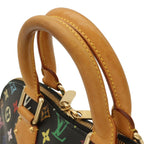 Louis Vuitton Monogram Multicolor Alma Handbag Studs Noir Black — view 4