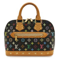 Louis Vuitton Monogram Multicolor Alma Handbag Studs Noir Black