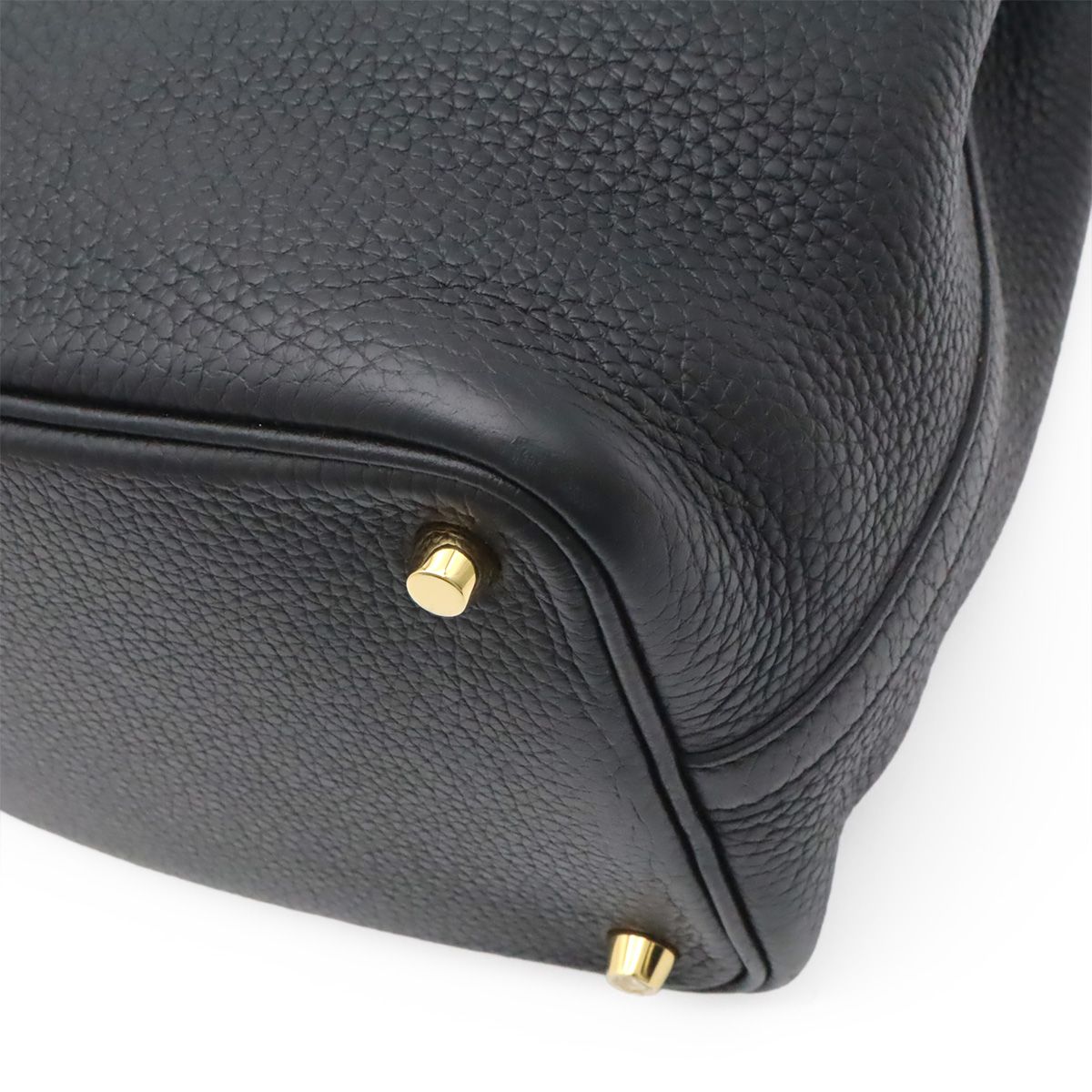 Hermes Picotin Lock PM Mini Bag Tote Taurillon Clemence Leather Black Gold — view 4