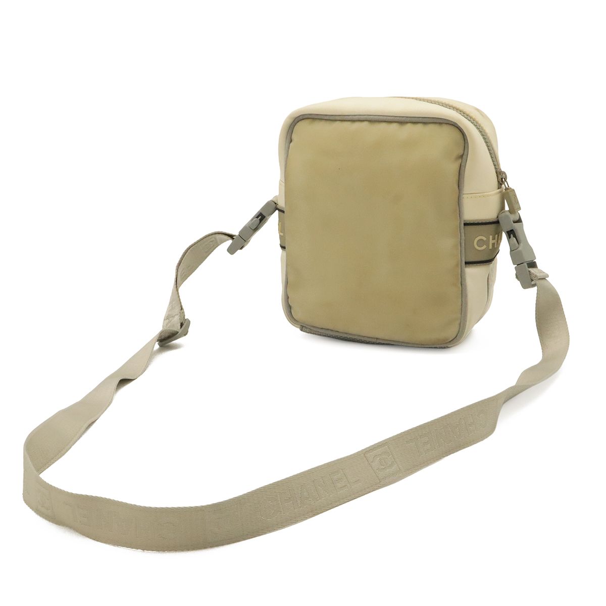 Chanel Sports Line Shoulder Bag Crossbody Pochette CC Logo White — view 2
