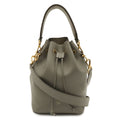 Fendi Montresor FF Logo Zucca Bucket Bag Drawstring 2-Way Leather Gray Brown
