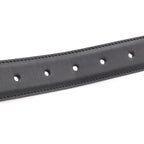 Gucci Belt Reversible Square Buckle Leather Black Silver — view 6