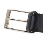 Gucci Belt Reversible Square Buckle Leather Black Silver — view 3