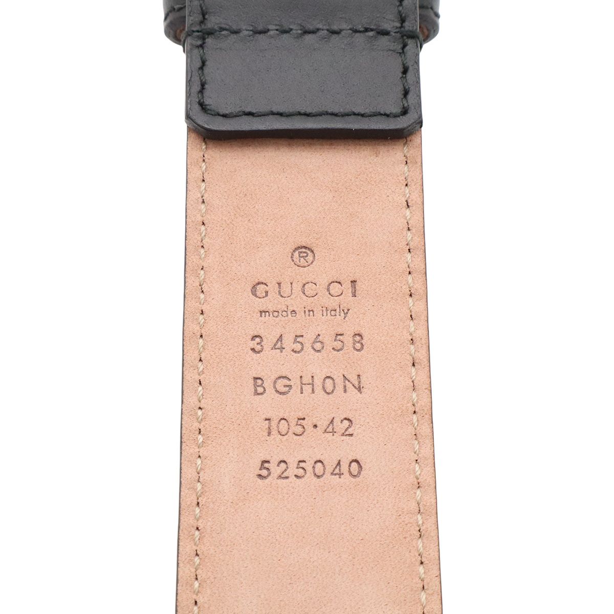 Gucci Belt Reversible Square Buckle Leather Black Silver — view 8