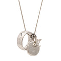 Louis Vuitton Ring Necklace Monogram Pendant Logo Charm Metal Silver