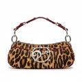 Dior Diva Leopard Pony Hair Bag Brown Red Calf Leather