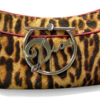 Dior Diva Leopard Pony Hair Bag Brown Red Calf Leather — view 8