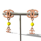 Chanel Cruise CC Logo Earrings Beige Pink — view 2