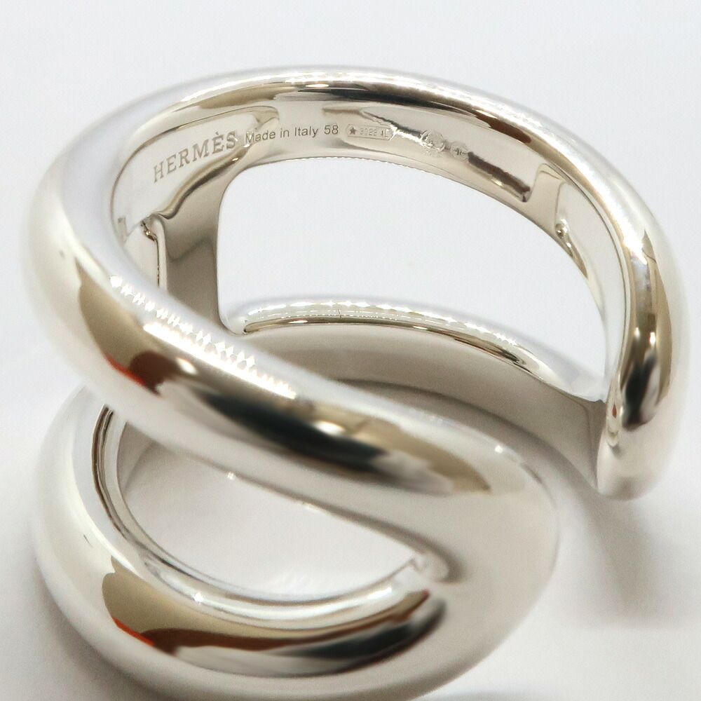 Hermes Osmose Ring GM Large 58 Silver — view 7