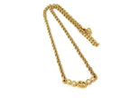 Dior Necklace CD Logo Gold Metal Rhinestone