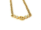 Dior Necklace CD Logo Gold Metal Rhinestone — view 2
