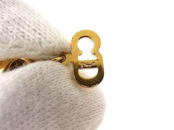 Dior Necklace CD Logo Gold Metal Rhinestone — view 4