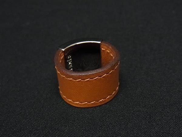 Hermes Ring Lurie Orange Silver Swift Metal — view 3