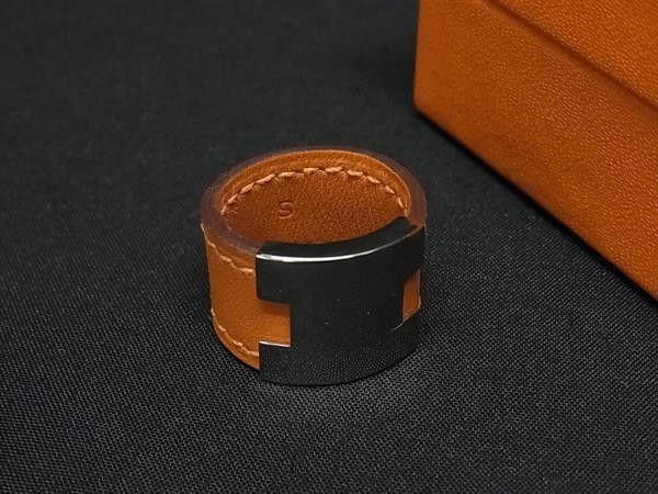 Hermes Ring Lurie Orange Silver Swift Metal — view 6