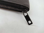 Louis Vuitton Wallet Aerogram Zippy Vertical Black Leather Zip Around Silver — view 6