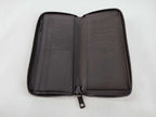 Louis Vuitton Wallet Aerogram Zippy Vertical Black Leather Zip Around Silver — view 7