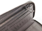 Louis Vuitton Wallet Aerogram Zippy Vertical Black Leather Zip Around Silver — view 8