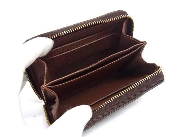 Louis Vuitton Monogram Zippy Coin Purse Brown Leather Gold — view 3