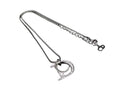 Dior Necklace CD Logo Silver Metal Rhinestone