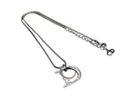 Dior Necklace CD Logo Silver Metal Rhinestone