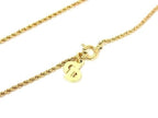 Dior Necklace Square Logo Gold Silver Metal Rhinestone Vintage — view 3