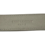 Saint Laurent Paris Belt Maillon White Gold Leather — view 4