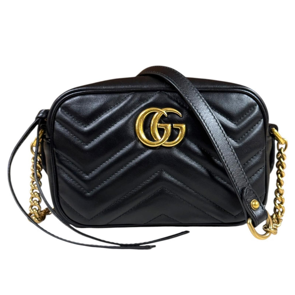 Gucci GG Marmont Shoulder Bag Leather Black