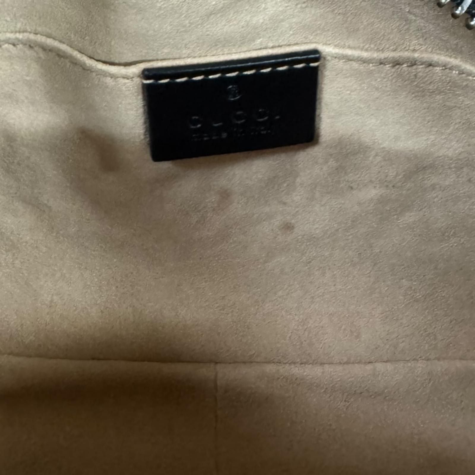 Gucci GG Marmont Shoulder Bag Leather Black — view 8