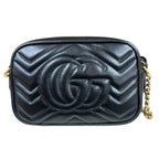 Gucci GG Marmont Shoulder Bag Leather Black — view 3