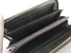 Gucci Wallet Diamante Black Leather GG Pattern Embossed Studs Zip Around Gold — view 8