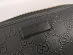 Gucci Wallet Diamante Black Leather GG Pattern Embossed Studs Zip Around Gold — view 5