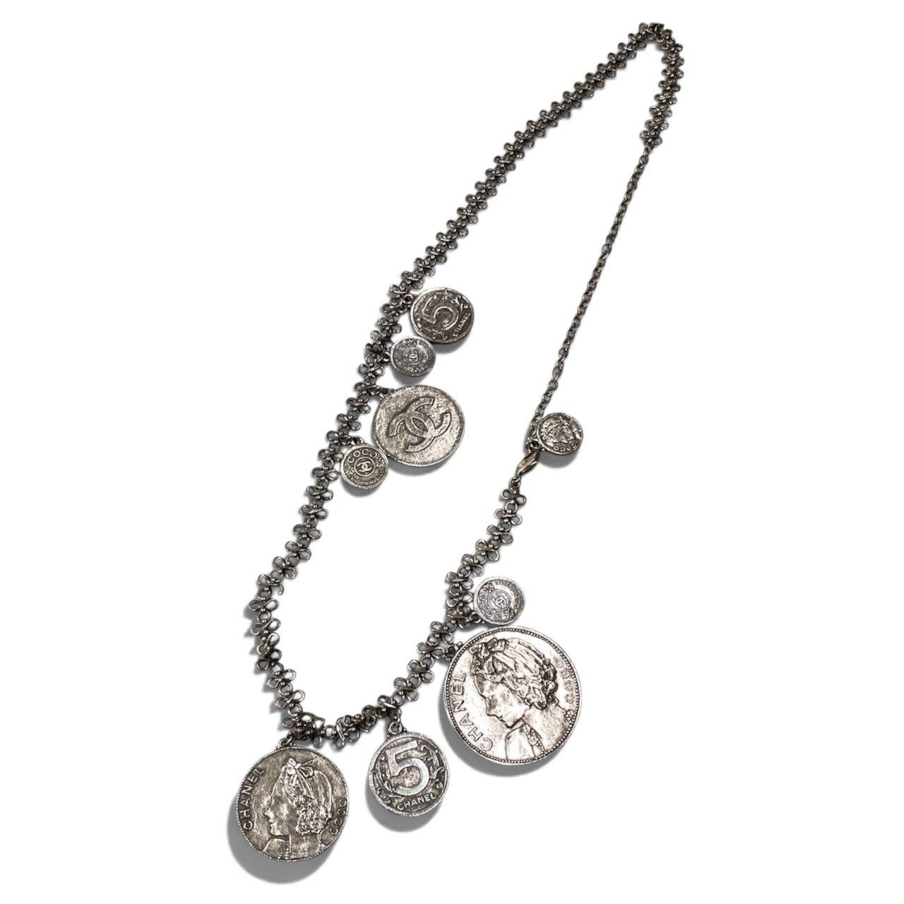 Chanel Vintage Chain Belt Necklace Large Gray — view 2