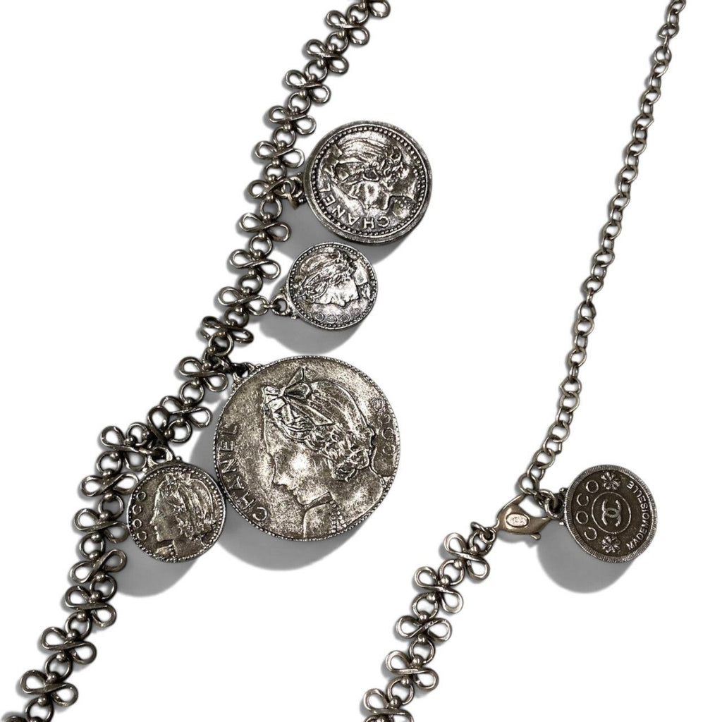 Chanel Vintage Chain Belt Necklace Large Gray — view 4