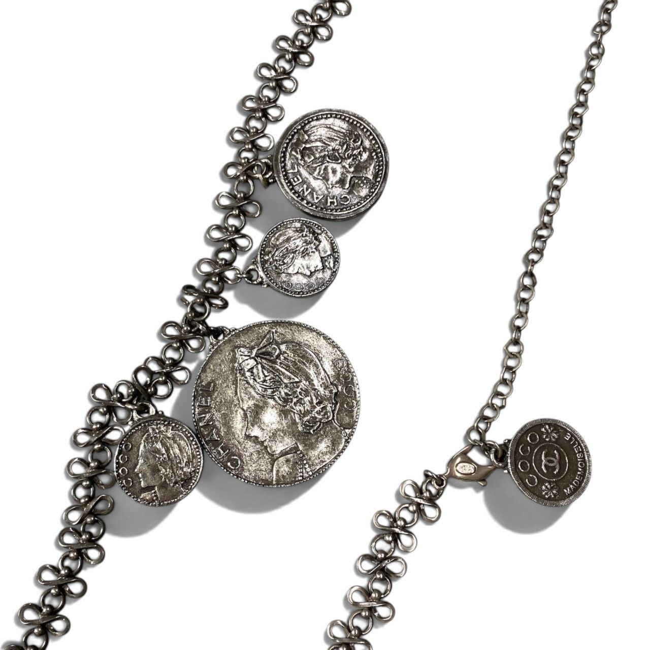 Chanel Vintage Chain Belt Necklace Large Gray — view 4