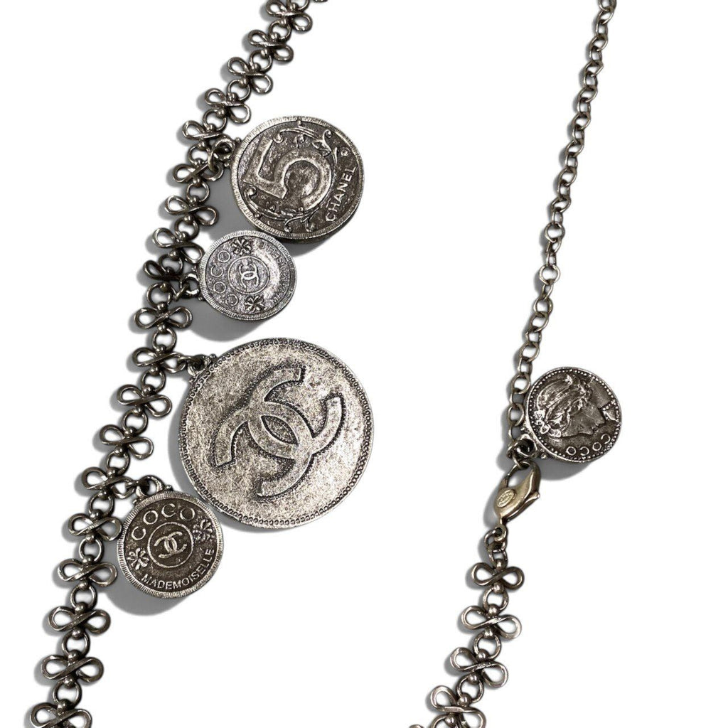 Chanel Vintage Chain Belt Necklace Large Gray — view 6