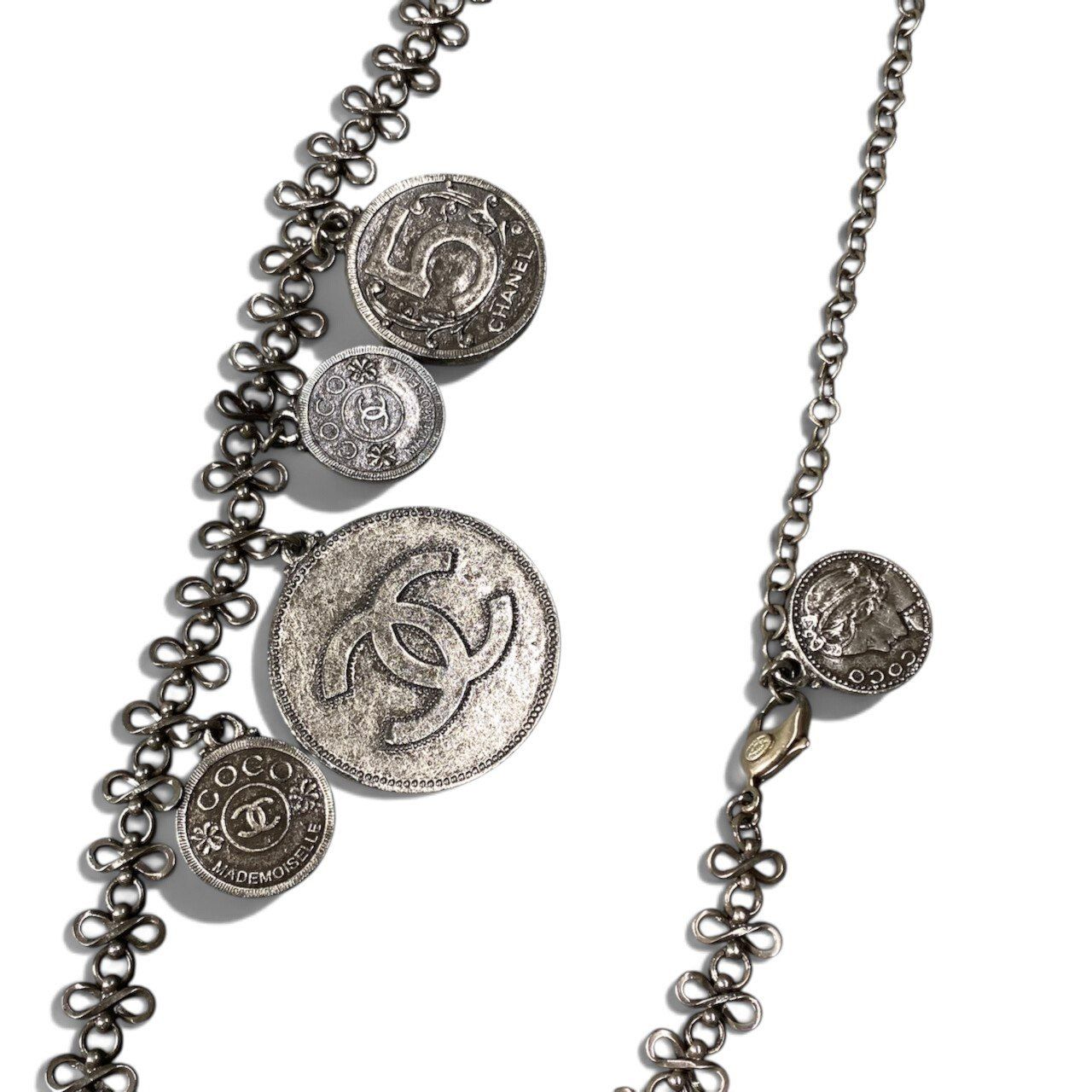 Chanel Vintage Chain Belt Necklace Large Gray — view 6