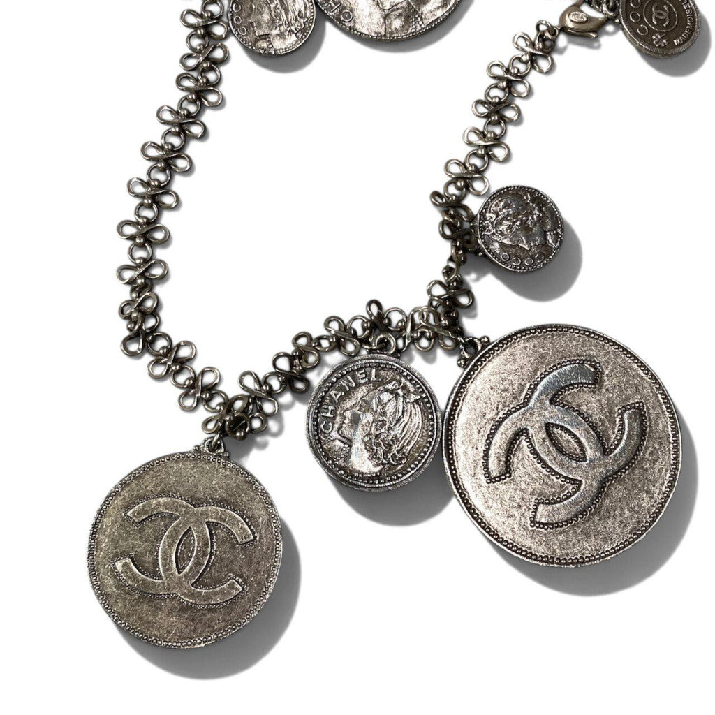 Chanel Vintage Chain Belt Necklace Large Gray — view 5