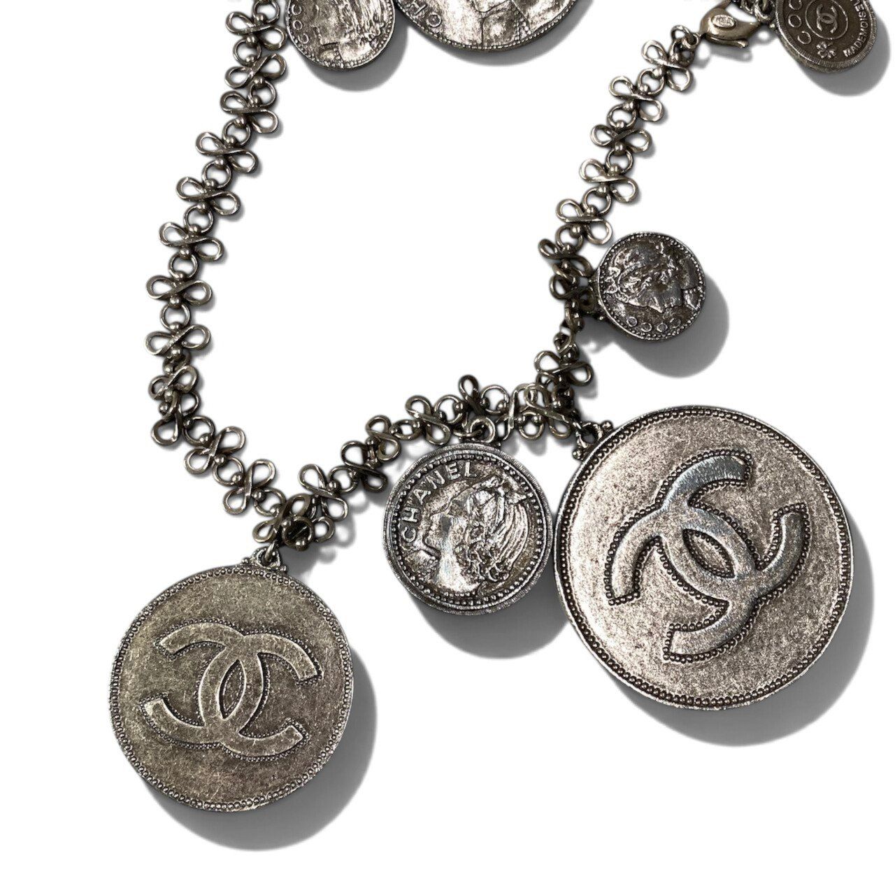 Chanel Vintage Chain Belt Necklace Large Gray — view 5